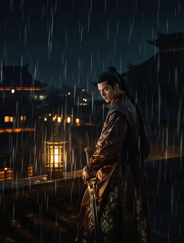 短剧《锦衣卫夜挑灯》竖版封面,悬疑题材